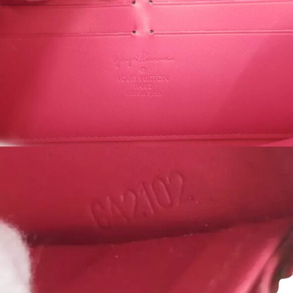 360317AM (V5) Louis Vuitton Wallet Dot Infinity Rouge Yayoi Kusama Long Red Leat - Picture 11 of 12